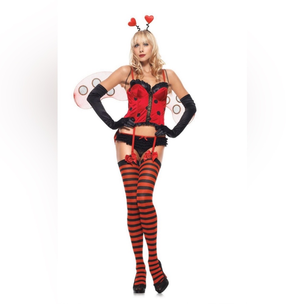 Leg Avenue Sexy Sweetheart Bug Costume Red and Black Ladybug